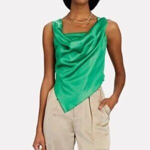 Nanushka Petra Satin Cowl Neck Top